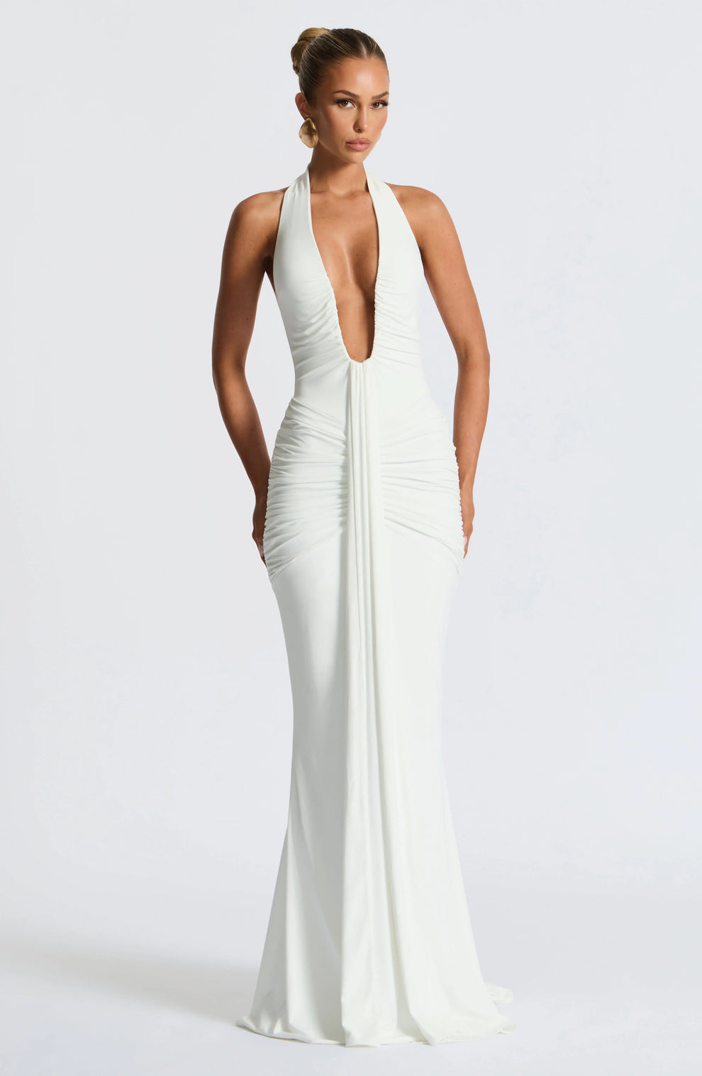 AfterHours Draped Jersey Maxi Dress