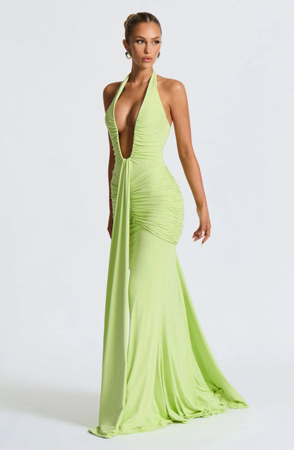AfterHours Draped Jersey Maxi Dress