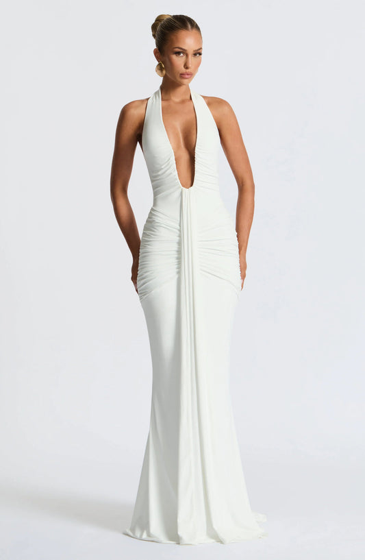 AfterHours Draped Jersey Maxi Dress