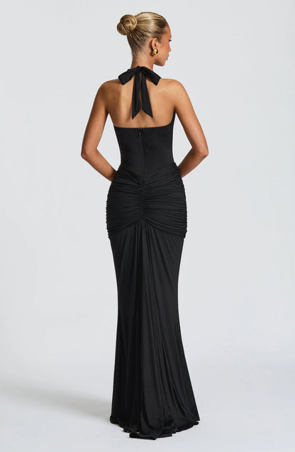 AfterHours Draped Jersey Maxi Dress